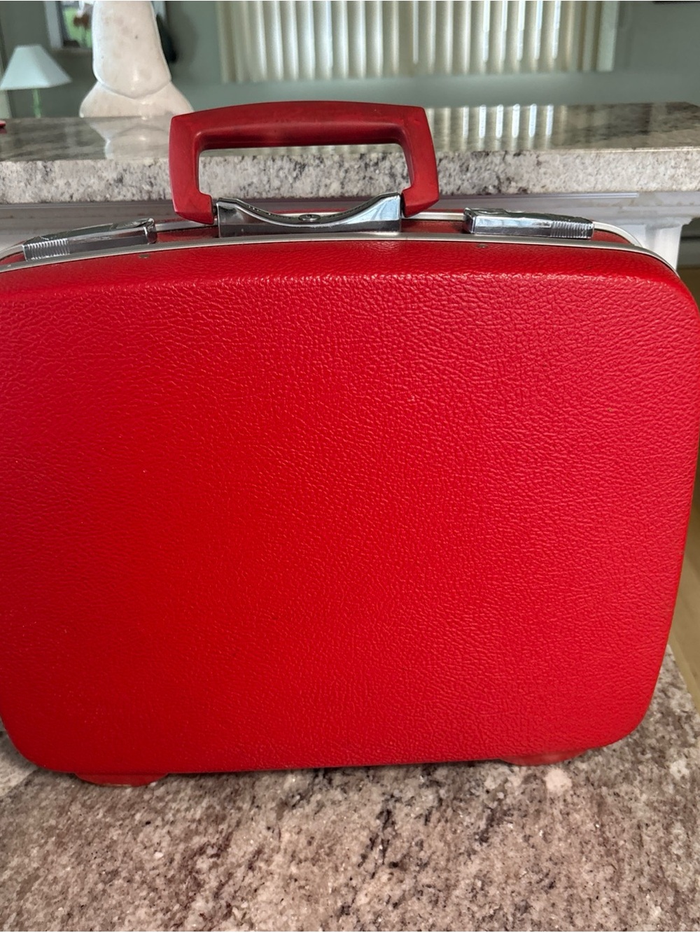 Vtg MCM Mid-Century 50s 60s Royal Traveller Suitcase luggage RED W/Key Eclectic